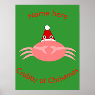 Poster do costume do caranguejo do Natal