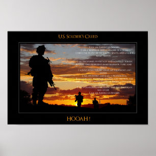 Poster do credo do soldado dos Estados Unidos