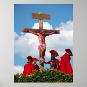 Poster do cristão da cruz da crucificação do Je