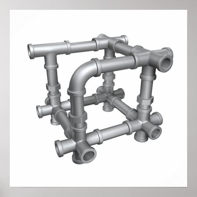 Poster do cubo Pipe (Frente)