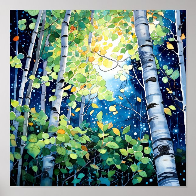 Poster do Declive da Paisagem da Noite (Frente)