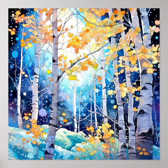 Poster do Declive da Paisagem da Noite (Frente)