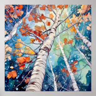 Poster do Declive da Paisagem da Noite