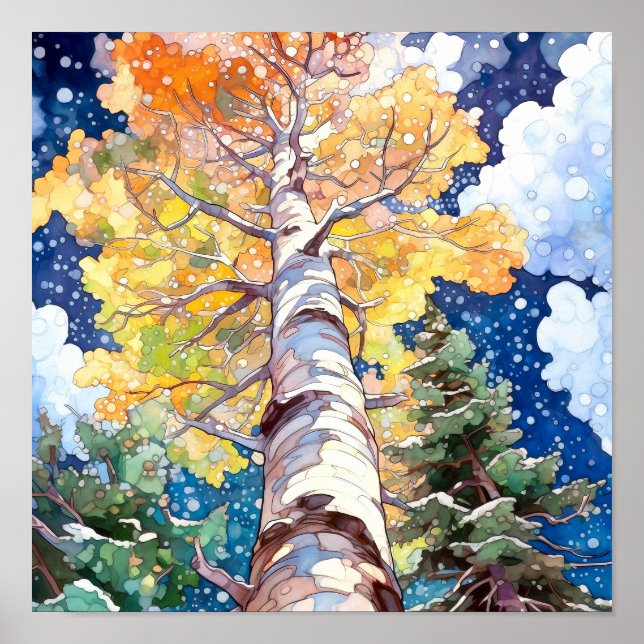 Poster do Declive da Paisagem da Noite (Frente)