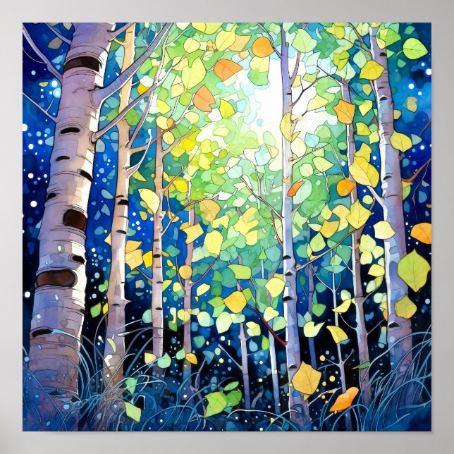 Poster do Declive da Paisagem da Noite (Frente)