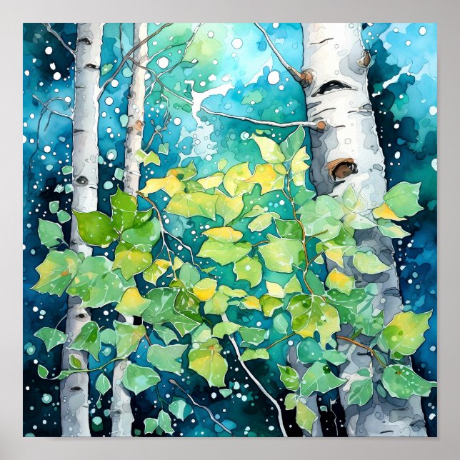 Poster do Declive da Paisagem da Noite (Frente)