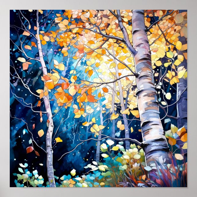 Poster do Declive da Paisagem da Noite (Frente)