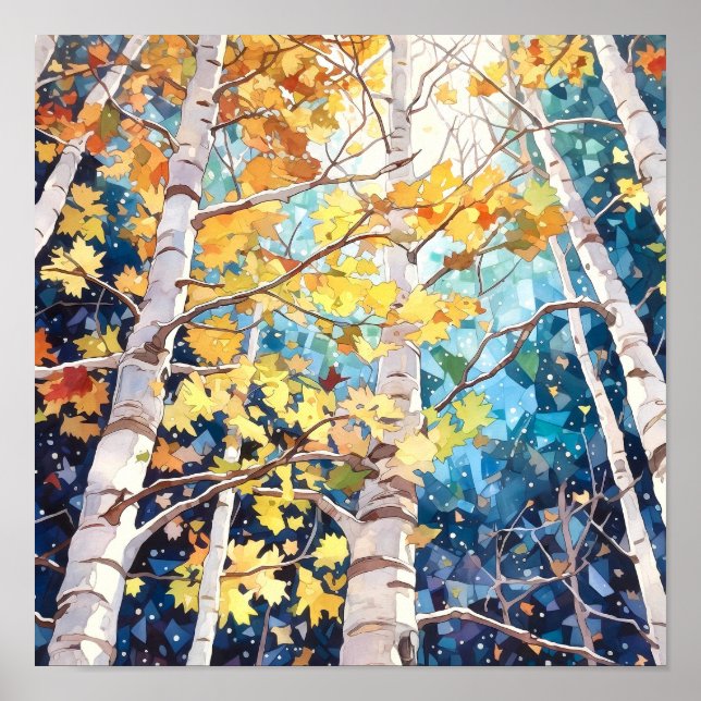 Poster do Declive da Paisagem da Noite (Frente)