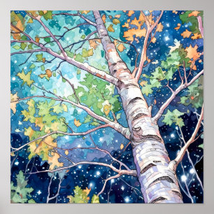 Poster do Declive da Paisagem da Noite