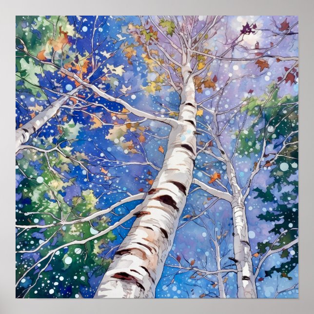 Poster do Declive da Paisagem da Noite (Frente)