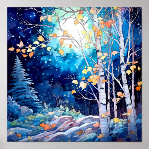 Poster do Declive da Paisagem da Noite