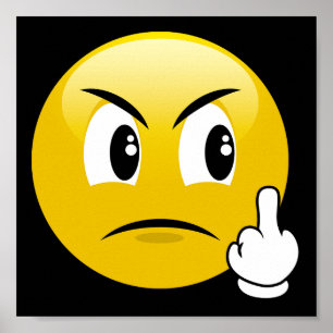 Poster do dedo médio de Emoji