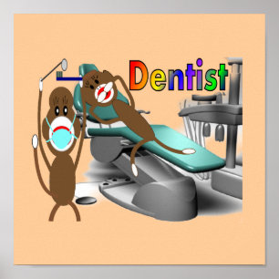 Poster do dentista customizável--Presente origina