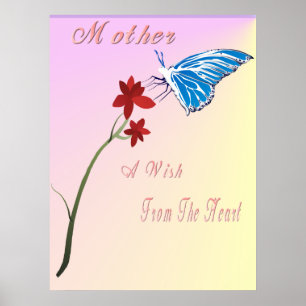 Poster do desejo do dia das mães
