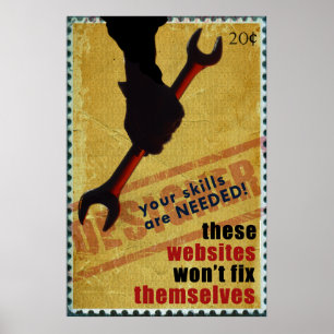 Poster do desenhista do WWII-Estilo