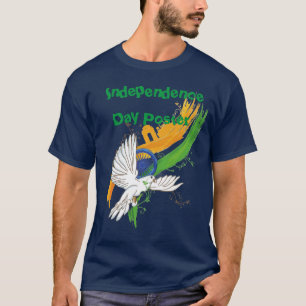 Poster do Dia da Independência Indiana de Camiseta