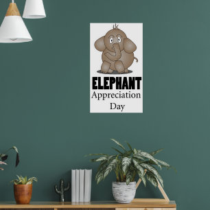 Poster do Dia de Apreciação do Elefante
