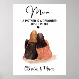 Poster do Dia de as mães do Amigo da Filha Mãe Per