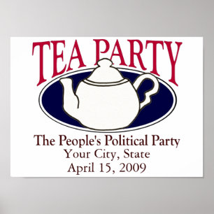 Poster do dia do imposto do tea party
