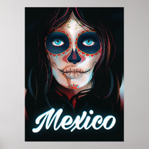 Poster do Dia do México das Férias Mortas