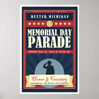 poster do Dia Memorial do Dexter Michigan 2015