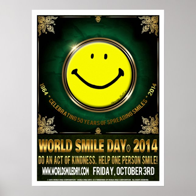 Poster do Dia Mundial do Sorriso Oficial® 2014 (Frente)