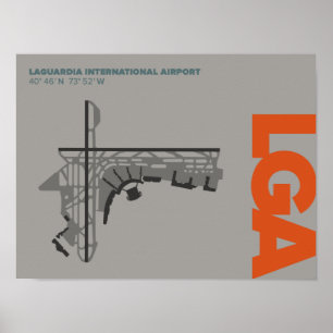 Poster do diagrama do aeroporto LaGuardia (LGA)