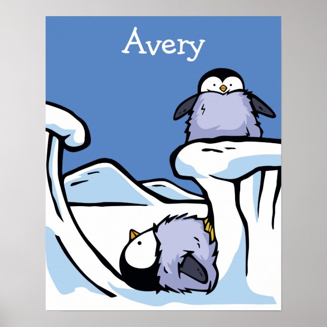 Poster do diapositivo do Pintinho pinguim (Frente)