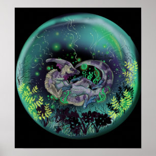 Poster do dinossauro do Duckbill