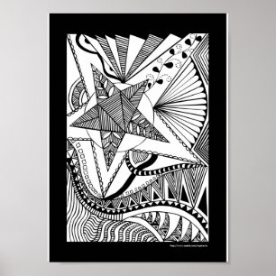 Poster do doodle da estrela