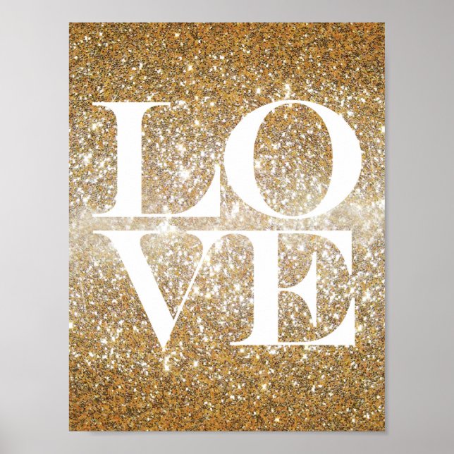 Poster do Dourado Glitter Love (Frente)
