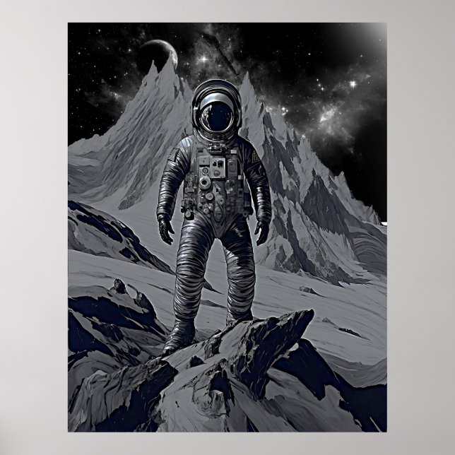 Poster do Dreamscape Retro Astronauta (Frente)