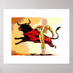 Poster do entalhe do carnaval do Bullfighter