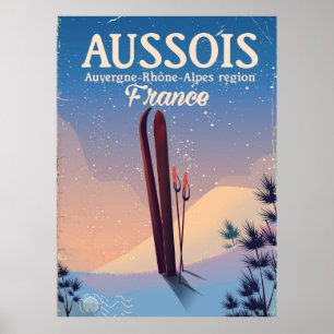 Poster do esqui de Aussois Auvergne-Rhône-Alpes