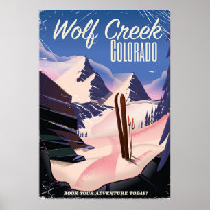Poster do esqui de Wolf Creek Colorado