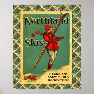 Poster do esqui do vintage, equipamento Neuchatel