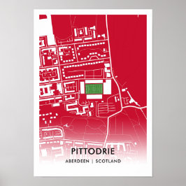 Poster do Estádio Pittodrie - Casa de Aberdeen FC