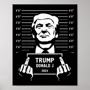 Poster do Estilo de Imagem Mugshot Trump 2024