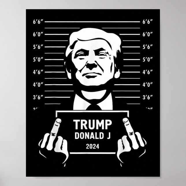 Poster do Estilo de Imagem Mugshot Trump 2024 (Frente)