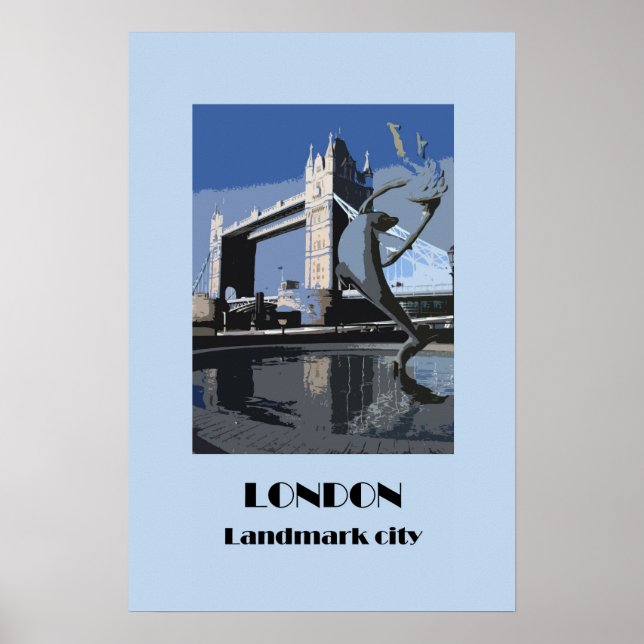 Poster do estilo retrô de Londres (Frente)