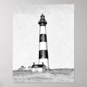 Poster do farol da ilha de Bodie