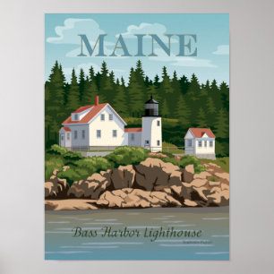 Poster do farol de Bass Harbor