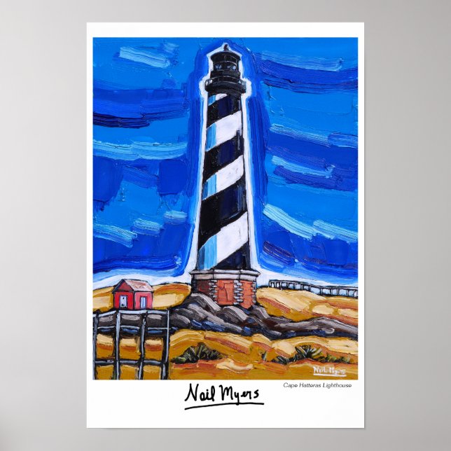 Poster do Farol de Cape Hatteras (Frente)