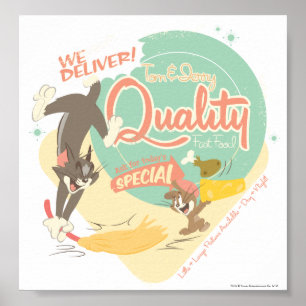 Poster do fast food de Tom e de Jerry