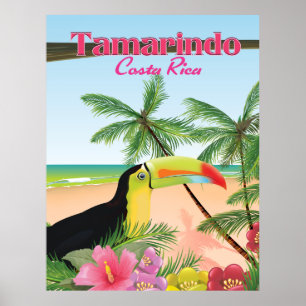 Poster do feriado da praia de Costa Rica do