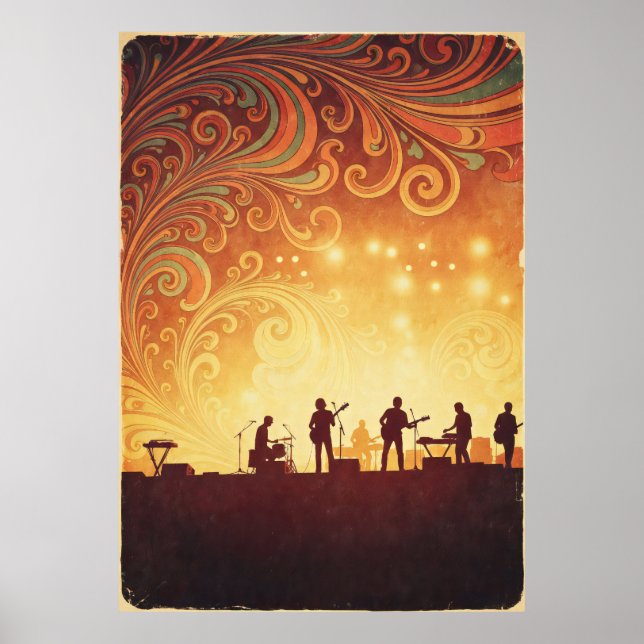 Poster do Festival de Música Psicodélico dos anos  (Frente)