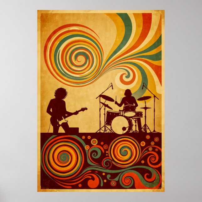 Poster do Festival Psicodélico Hippie Era 70s - Re (Frente)