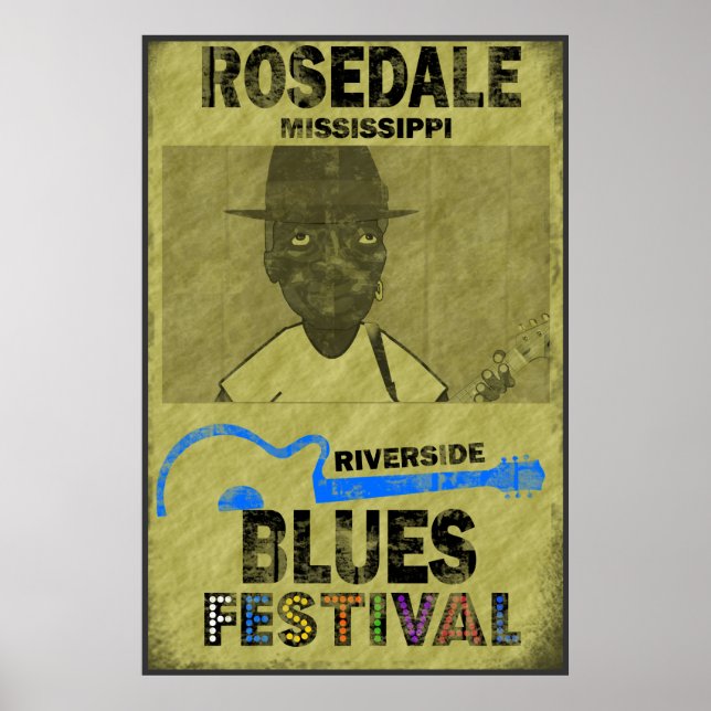 Poster do Festival Riverside Blues (Frente)