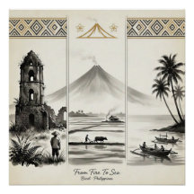Do Fogo Ao Mar-Bicol Filipinas Sumi-e