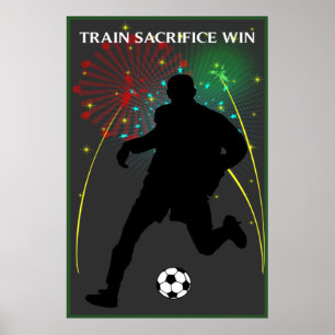 Poster do futebol da vitória do sacrifício do tr